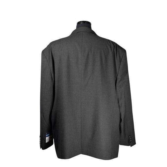 Stafford Mens 56R Gray Hopsack Blazer Sport Coat Jacket Big & Tall Stretch NWT - Picture 2 of 12